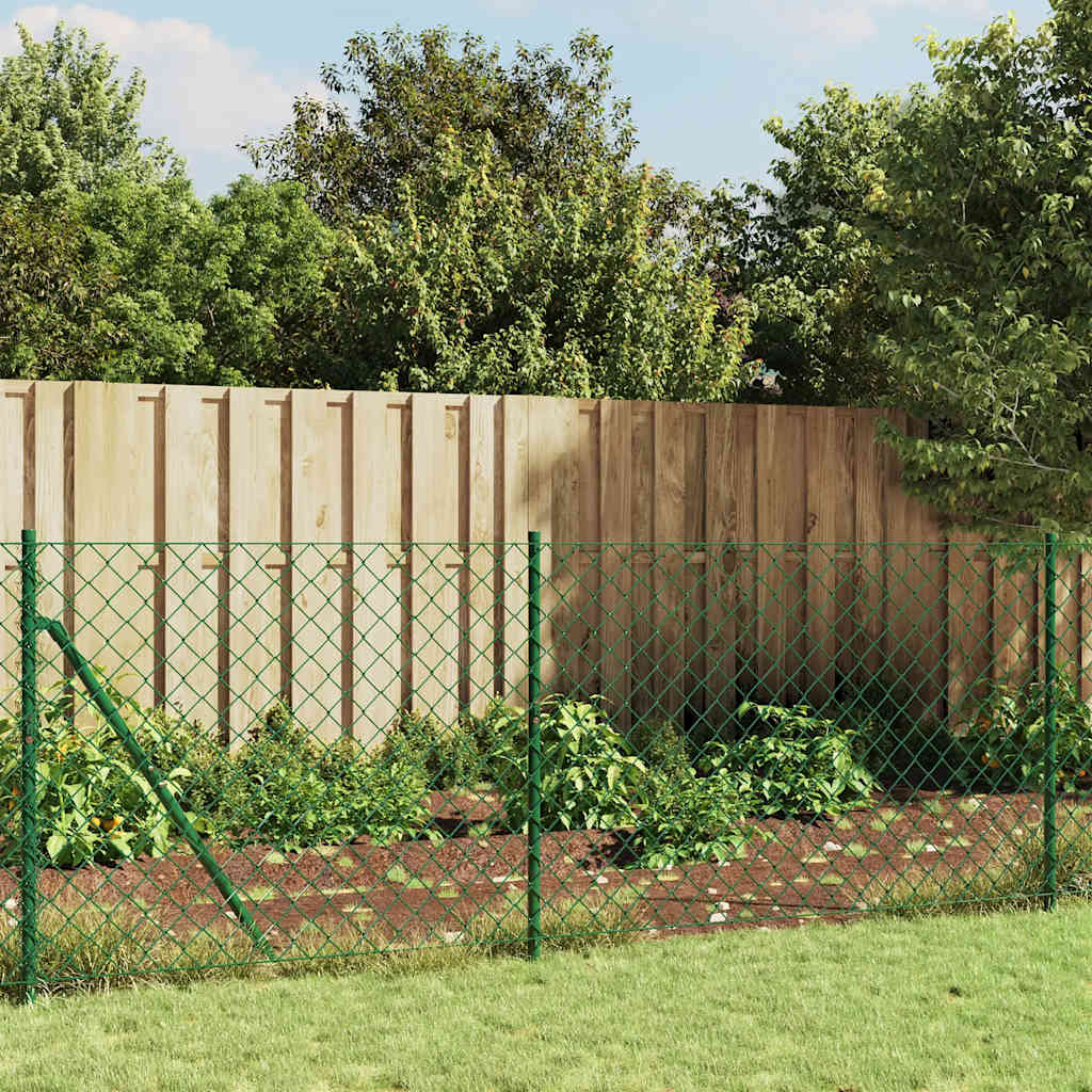 Vidaxl gaashek met flens 1,1x25 m groen