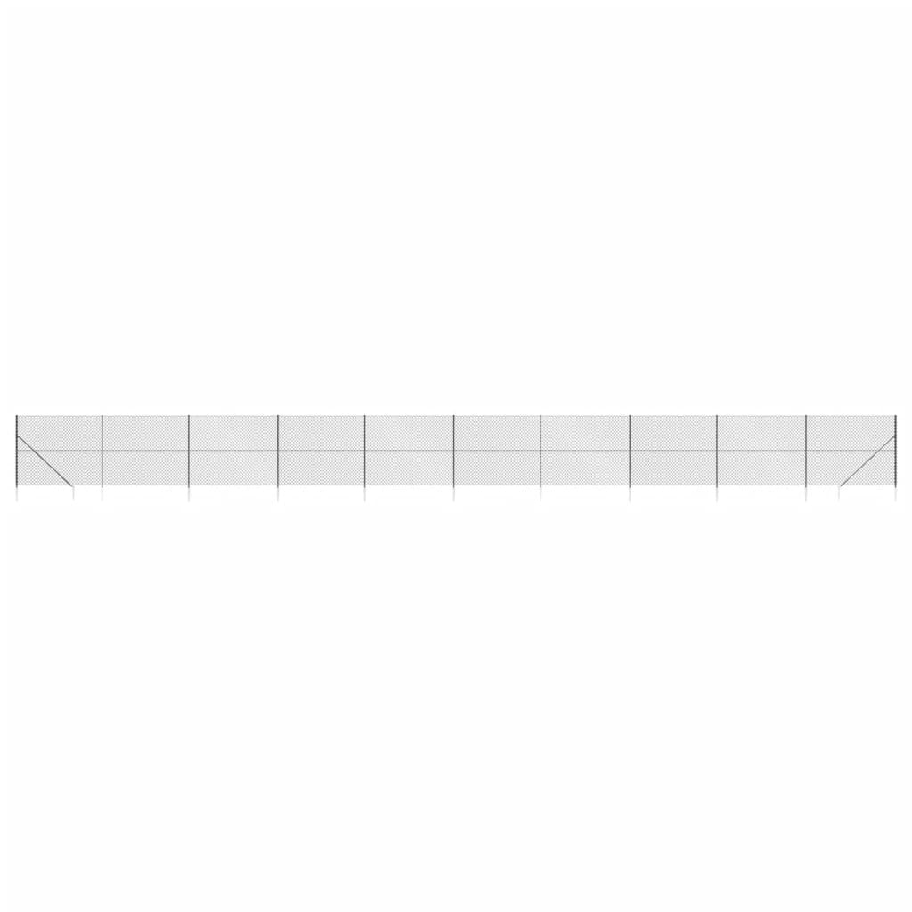 Fence a rete Vidaxl con ancore di terra 1.6x25 M antracite