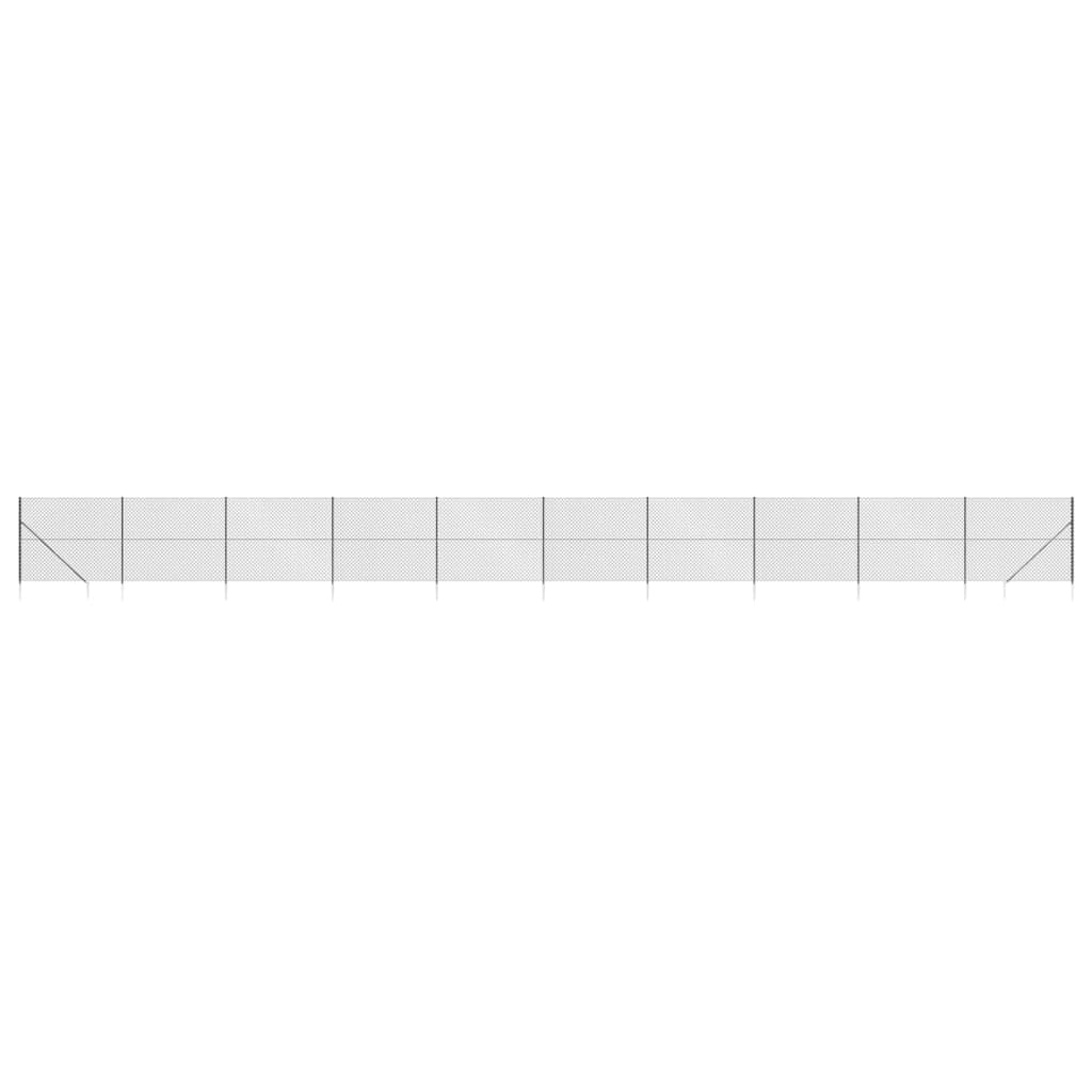 Fence a rete Vidaxl con ancore di terra 1.8x25 M antracite
