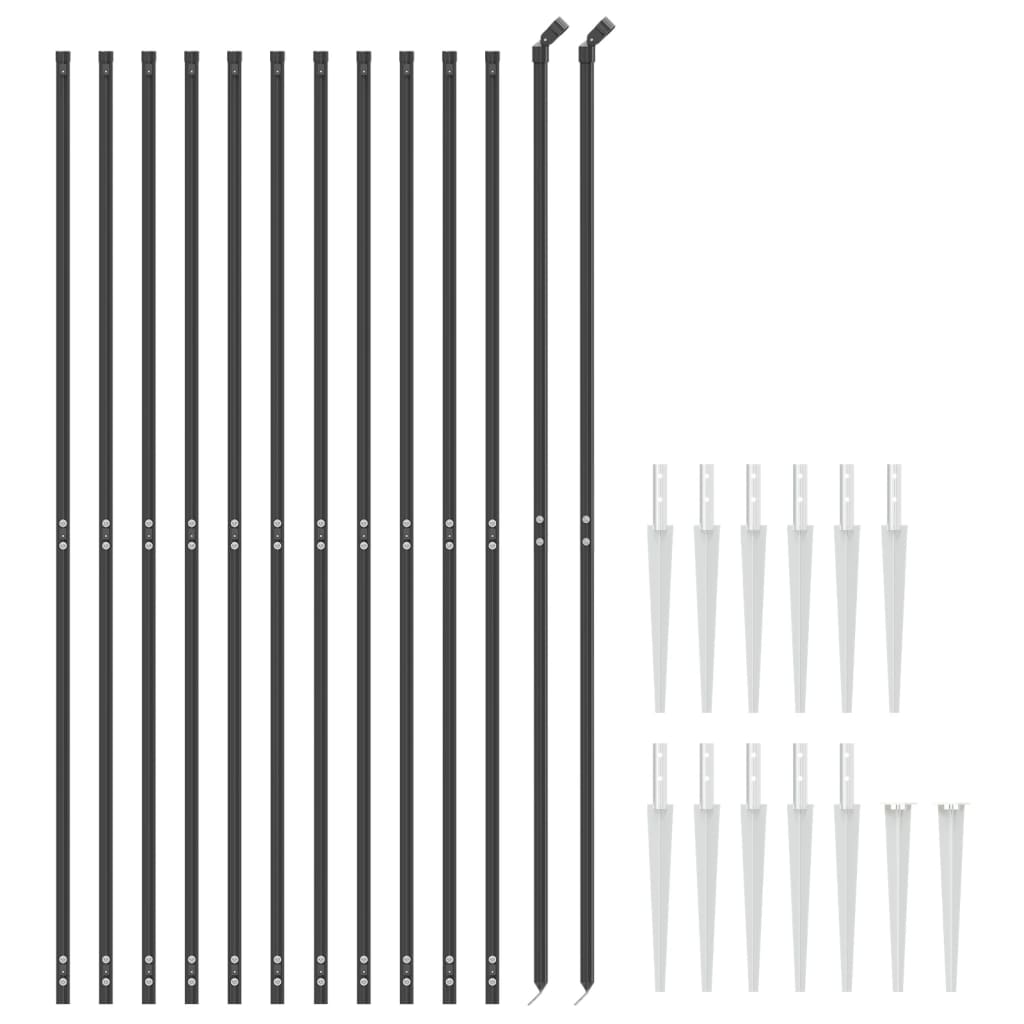 Fence a rete Vidaxl con ancore di terra 1.8x25 M antracite