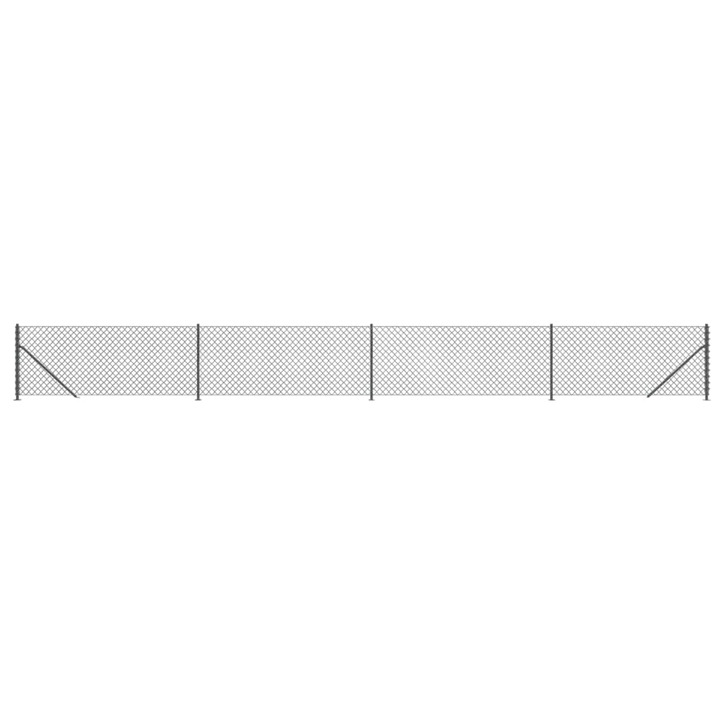 Fence a rete Vidaxl con flangia 0,8x10 M antracite