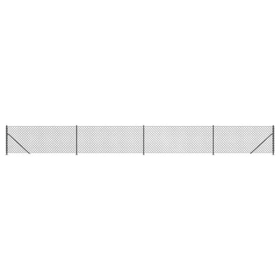 Vidaxl Mesh cerca con brida de 0.8x10 m de antracita