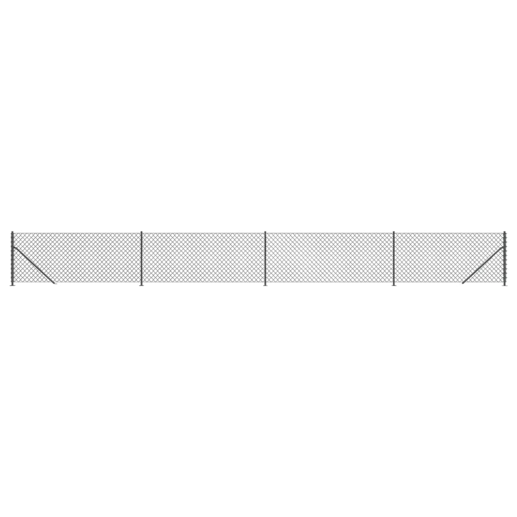 Fence a rete Vidaxl con flangia 1.1x10 M antracite