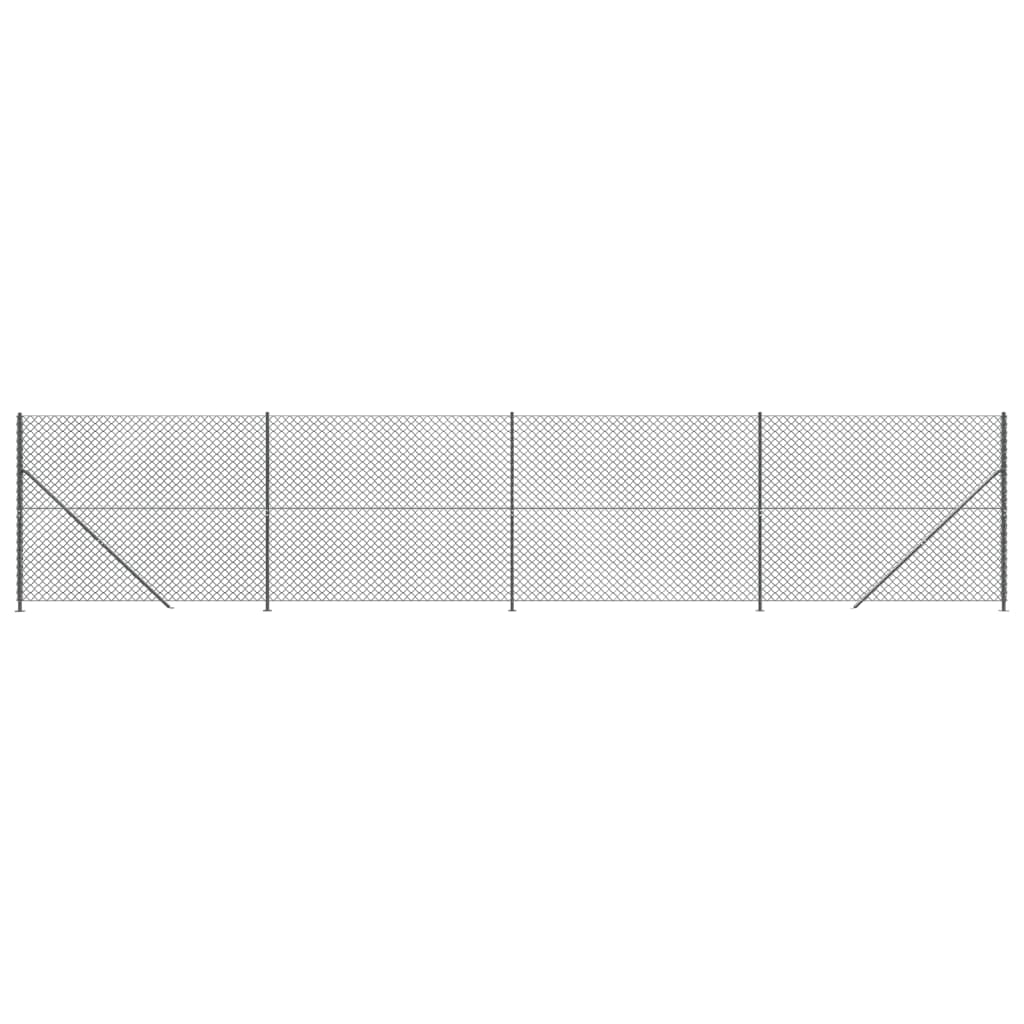 Fence a maglie Vidaxl con flangia 1.4x10 M antracite