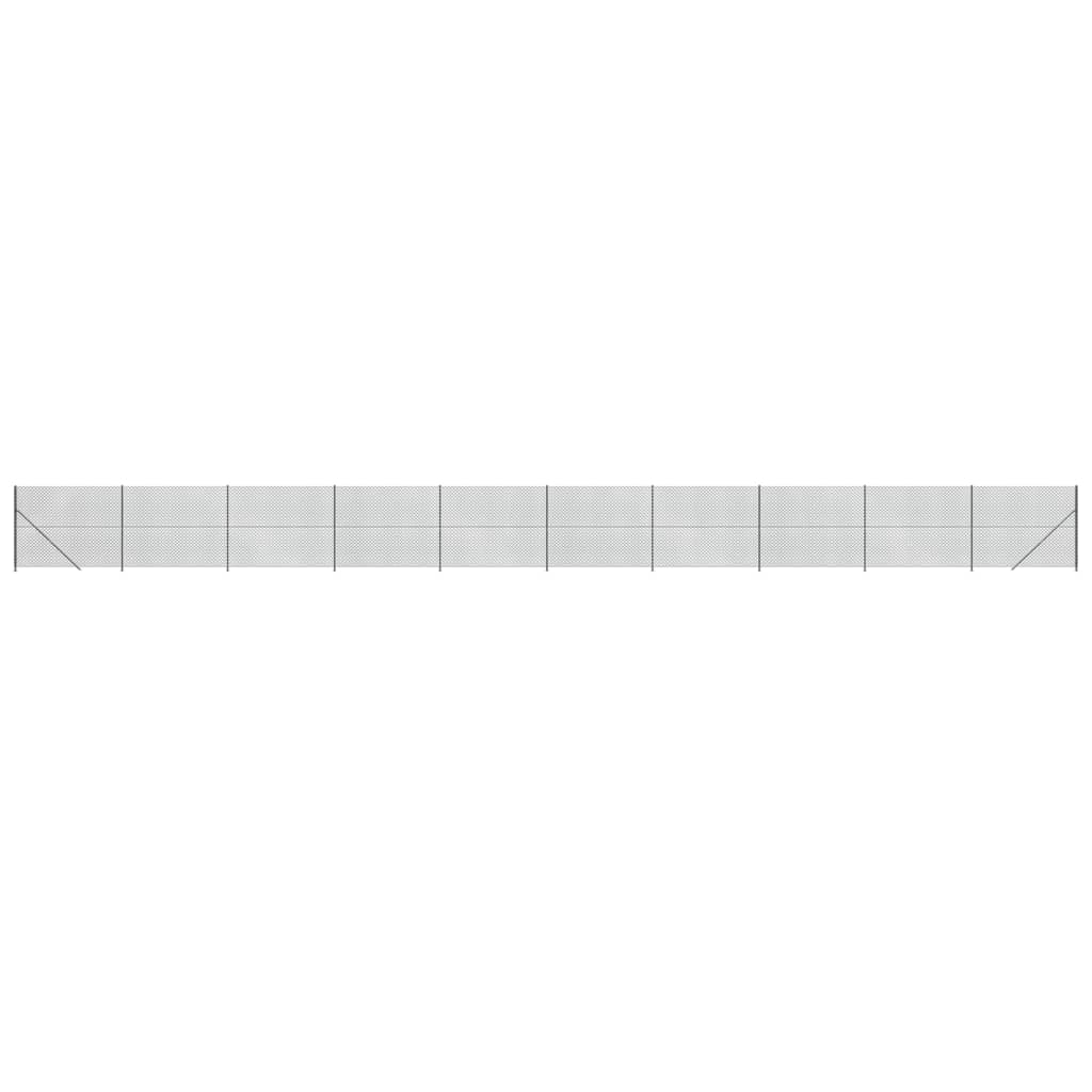 Vidaxl Mesh cerca con brida 1.6x25 m antracita