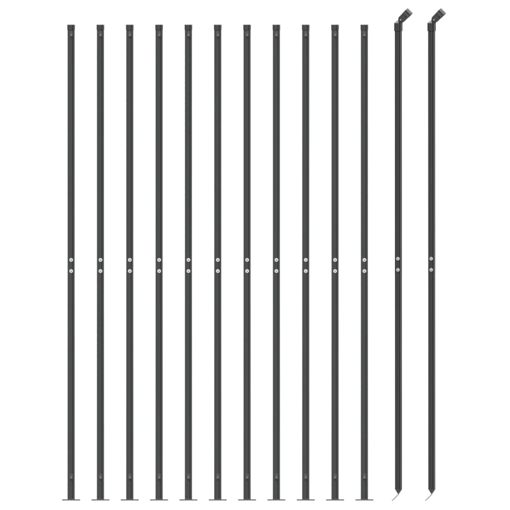 Fence a rete Vidaxl con Flens 2x25 M antracite -colorato