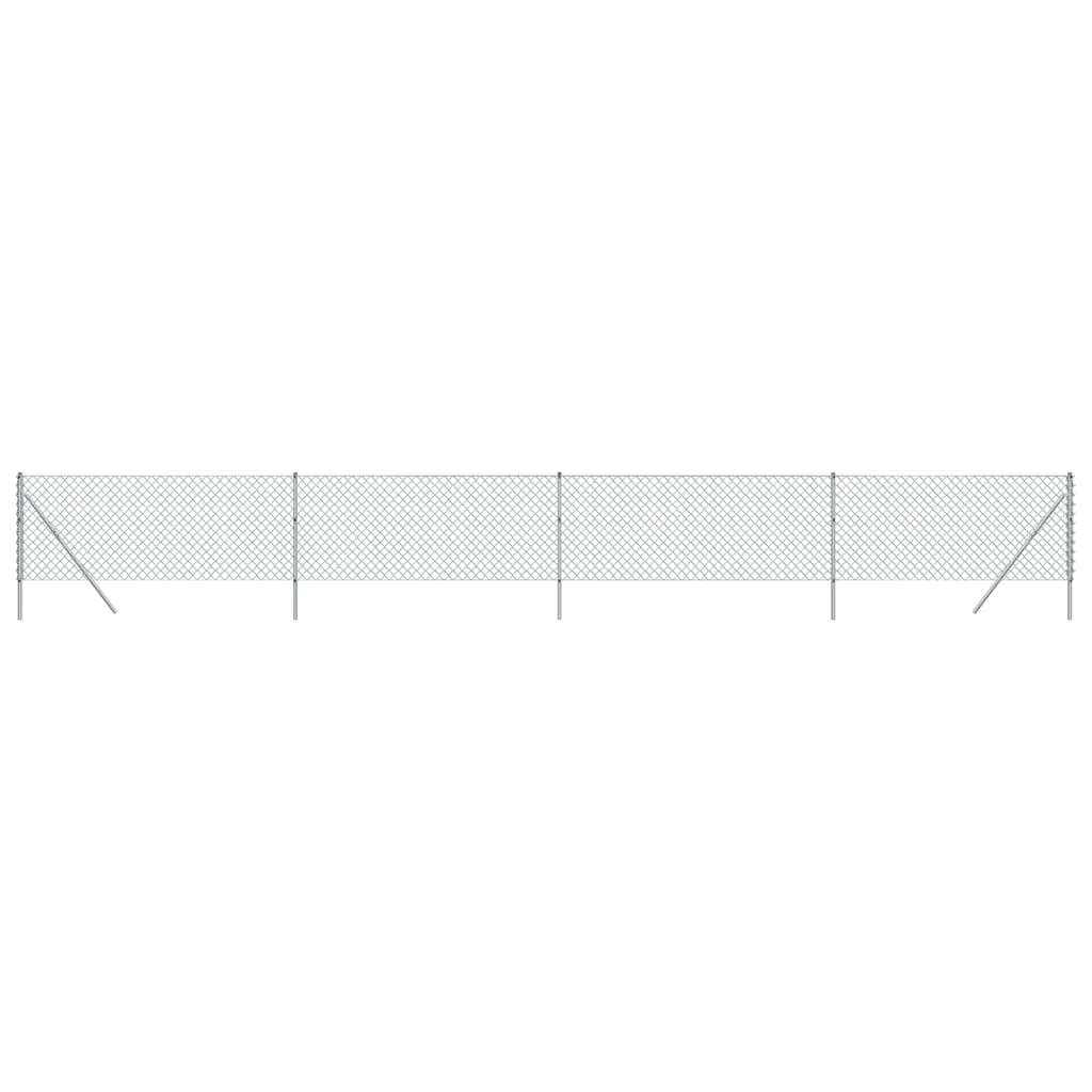 Vidaxl gaashek 0,8x10 m zilverkleurig