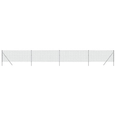 Vidaxl Mesh Fence 1x10 m de color plateado