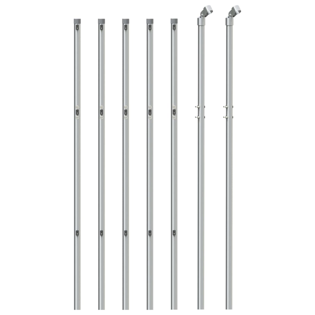 Fence a rete Vidaxl 1.1x10 m color argento