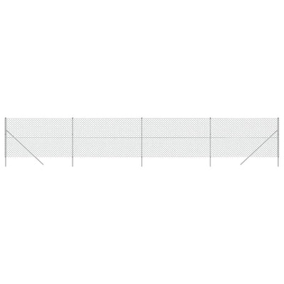 Vidaxl Mesh Fence 1.4x10 m de color plateado