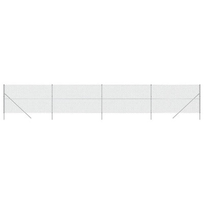 Vidaxl Mesh Fence 1.6x10 m de color plateado