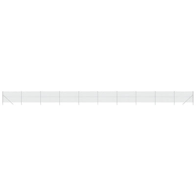Vidaxl Mesh Fence 2.2x25 m Color de plata