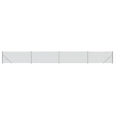 Vidaxl Mesh cerca con Flens 1x10 m de color plateado