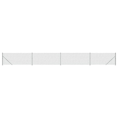 Vidaxl Mesh cerca con brida 1.1x10 m de color plateado