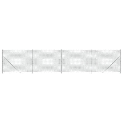 Vidaxl Mesh cerca con brida de 1.4x10 m de color plateado