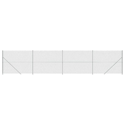 Vidaxl Mesh cerca con brida de 1.8x10 m de color plateado