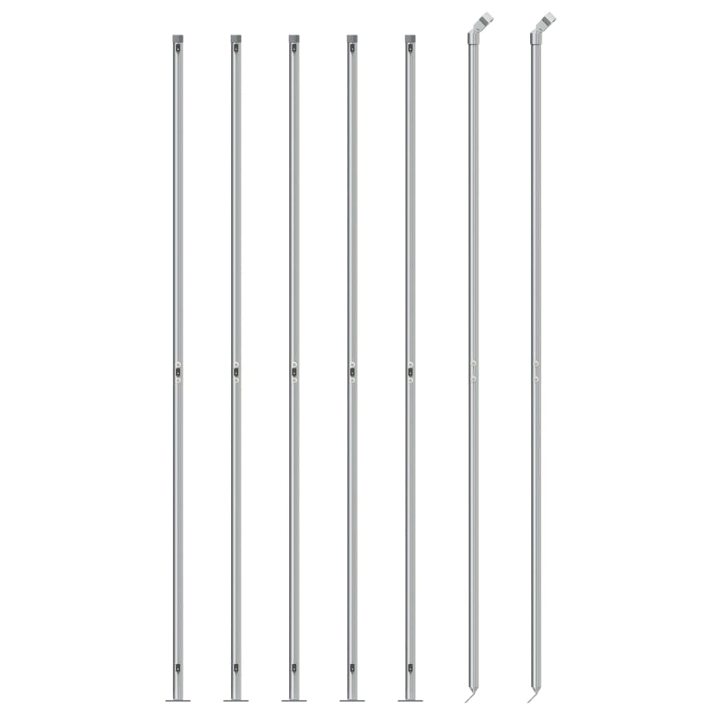 Vidaxl gaashek met flens 1,8x10 m zilverkleurig
