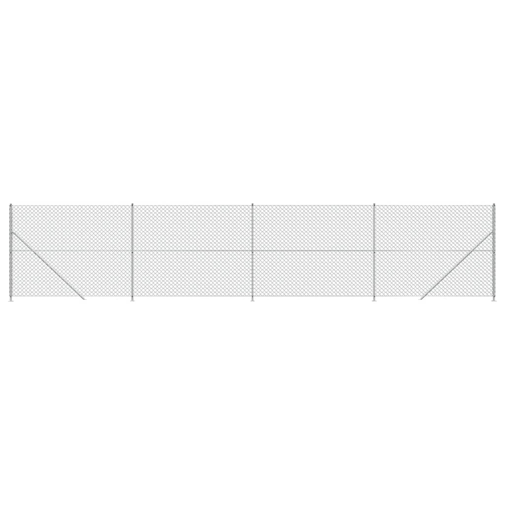 Fence a maglie Vidaxl con Flens 2x10 m di colore argento