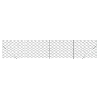 Vidaxl gaashek met flens 2x10 m zilverkleurig