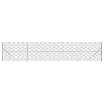 Vidaxl Mesh cerca con brida de 2.2x10 m de color plateado