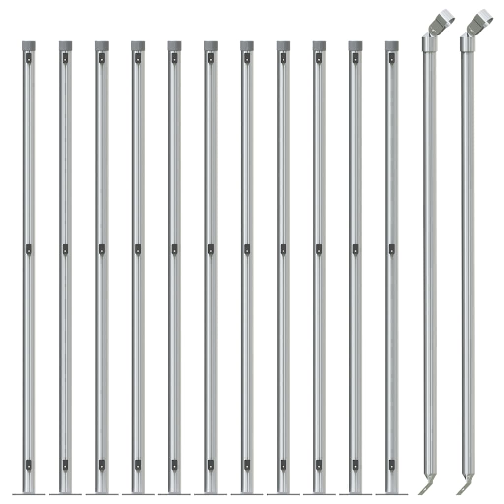Fence a maglie Vidaxl con Flens 1x25 m di colore argento