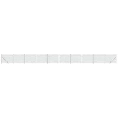 Vidaxl Mesh cerca con brida 1.4x25 m de color plateado