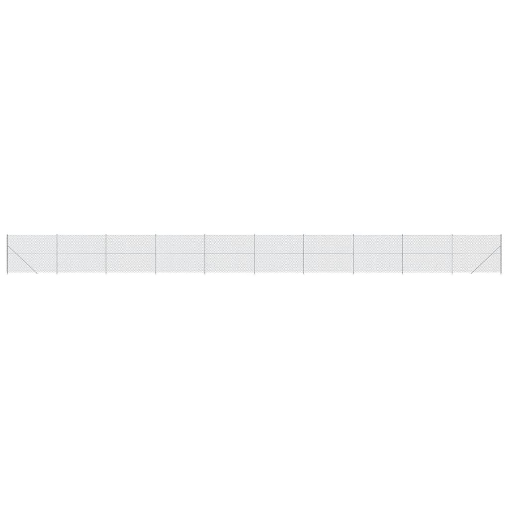 Vidaxl Mesh cerca con Flens 2x25 m de color plateado