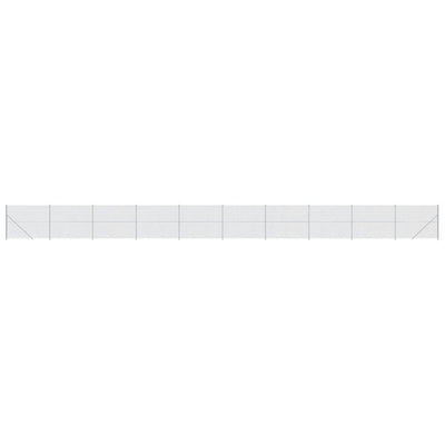 Vidaxl Mesh cerca con brida de 2.2x25 m de color plateado