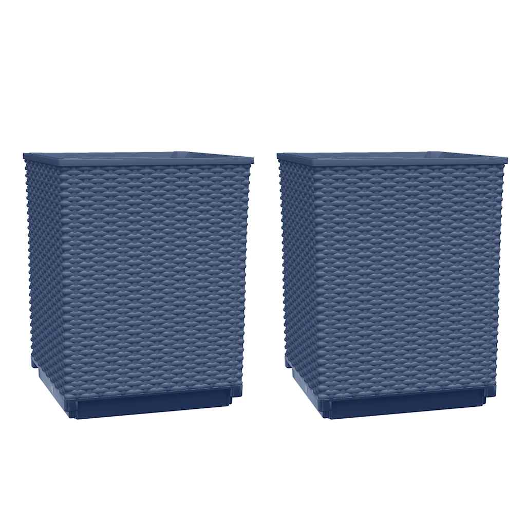 Vidaxl Fioters 2 St 30x30x37 cm Polypropene Grigio scuro