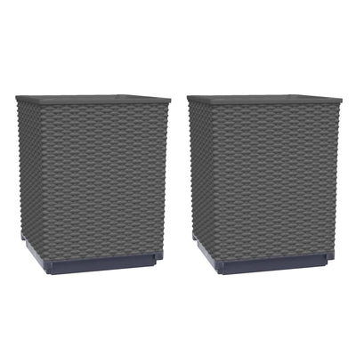 Vidaxl Fioters 2 St 30x30x37 cm Polypropene Black