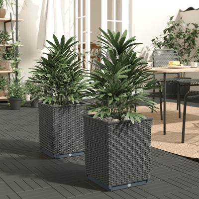Vidaxl Fioters 2 St 30x30x37 cm Polypropene Black