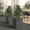 Vidaxl Fioters 2 St 30x30x37 cm Polypropene Black