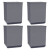 Vidaxl fioriere 4 St 30x30x37 cm Polypropene Grigio scuro