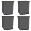 Vidaxl plantenbakken 4 st 30x30x37 cm polypropeen zwart