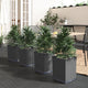 Fioriere Vidaxx 4 pz 30x30x37 cm polipropilene nero