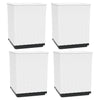 Vidaxx jardineras 4 piezas 30x30x37 cm polipropileno blanco