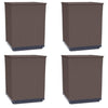 Fioriere Vidaxx 4 pz 30x30x37 cm in polipropilene marrone
