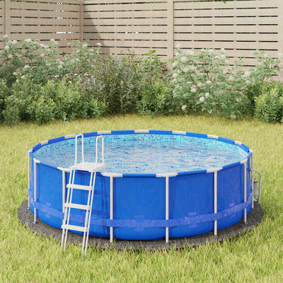 Vidaxx suelo para piscina ø244 cm geotextil de poliéster gris claro