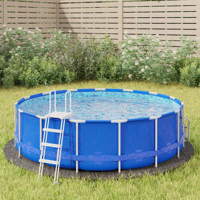 Vidaxl Pool terreno Ø306 cm poliestere geotessile grigio chiaro