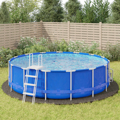 Vidaxl Pool terreno Ø550 cm poliestere geotessile grigio chiaro