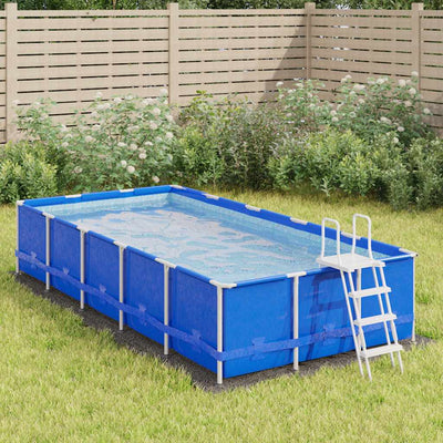 Vidaxl Swimming Pool Sail 420x220 cm Polyeter Geotextile Grigio chiaro