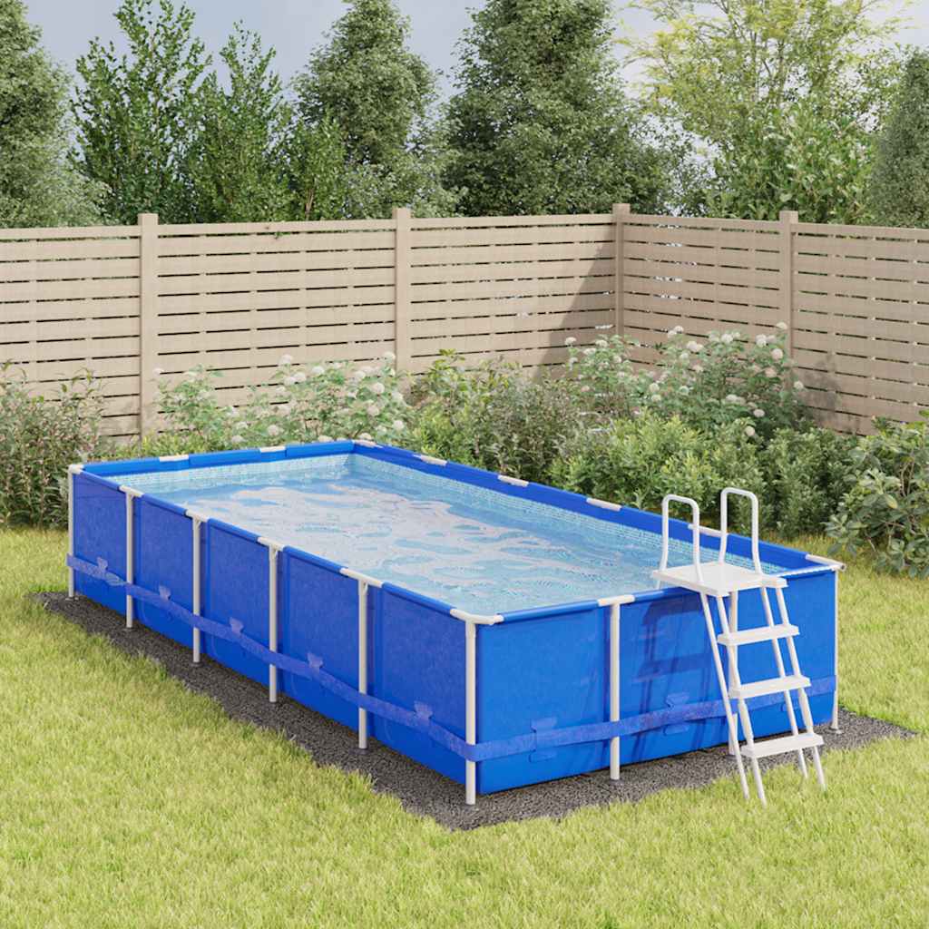 Vidaxx suelo para piscina 640x321 cm geotextil de poliéster gris claro