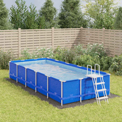 Vidaxx suelo para piscina 640x321 cm geotextil de poliéster gris claro