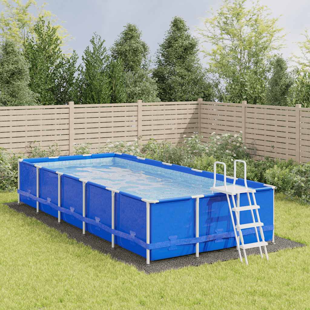Telo per piscina Vidaxx 820x420 cm geotessile in poliestere grigio chiaro