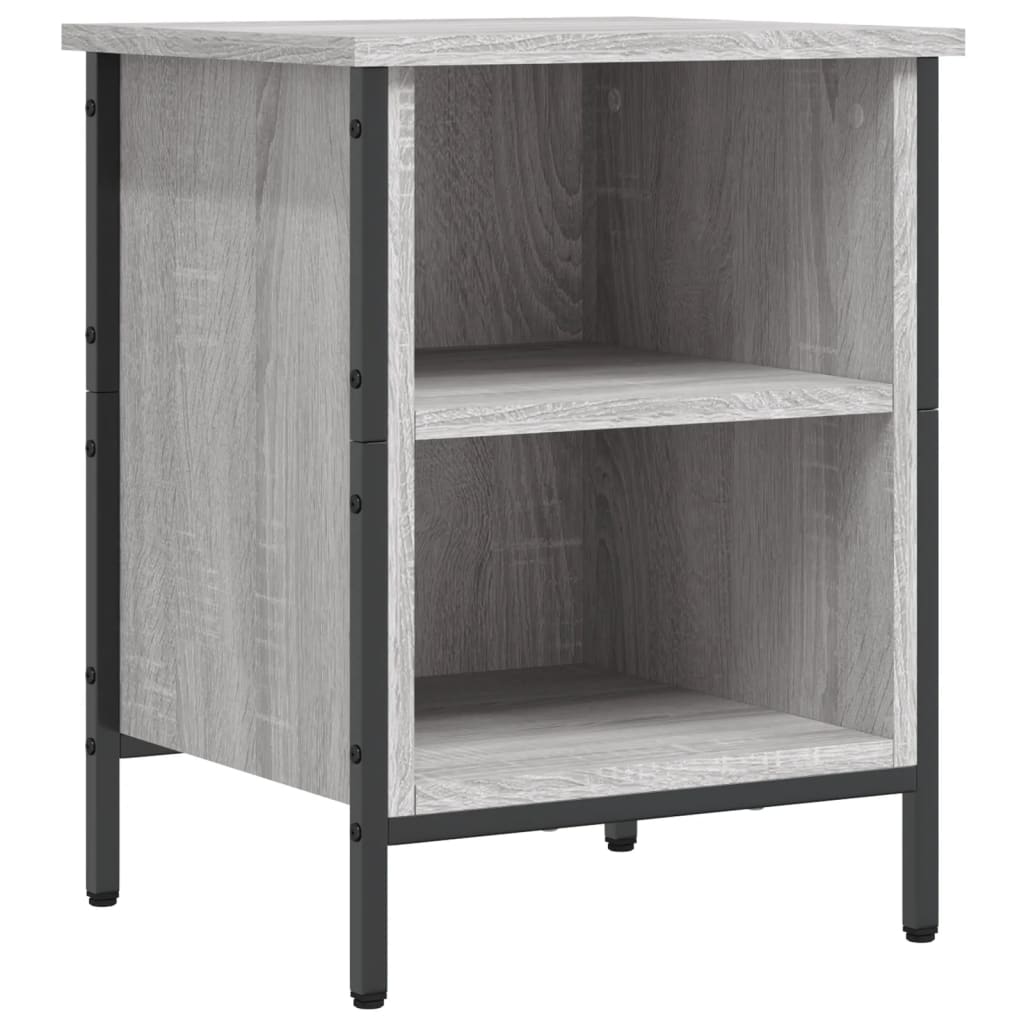 Gabinete de zapatos Vidaxl 38x35x50 cm de madera propiedad de madera de ok gris coloreada