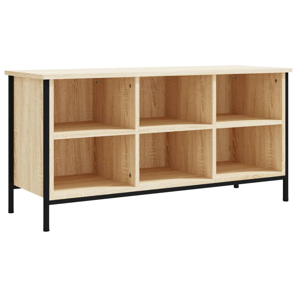Gabinete de zapatos Vidaxl 100x35x50 cm de madera propiedad de Oak de Oak