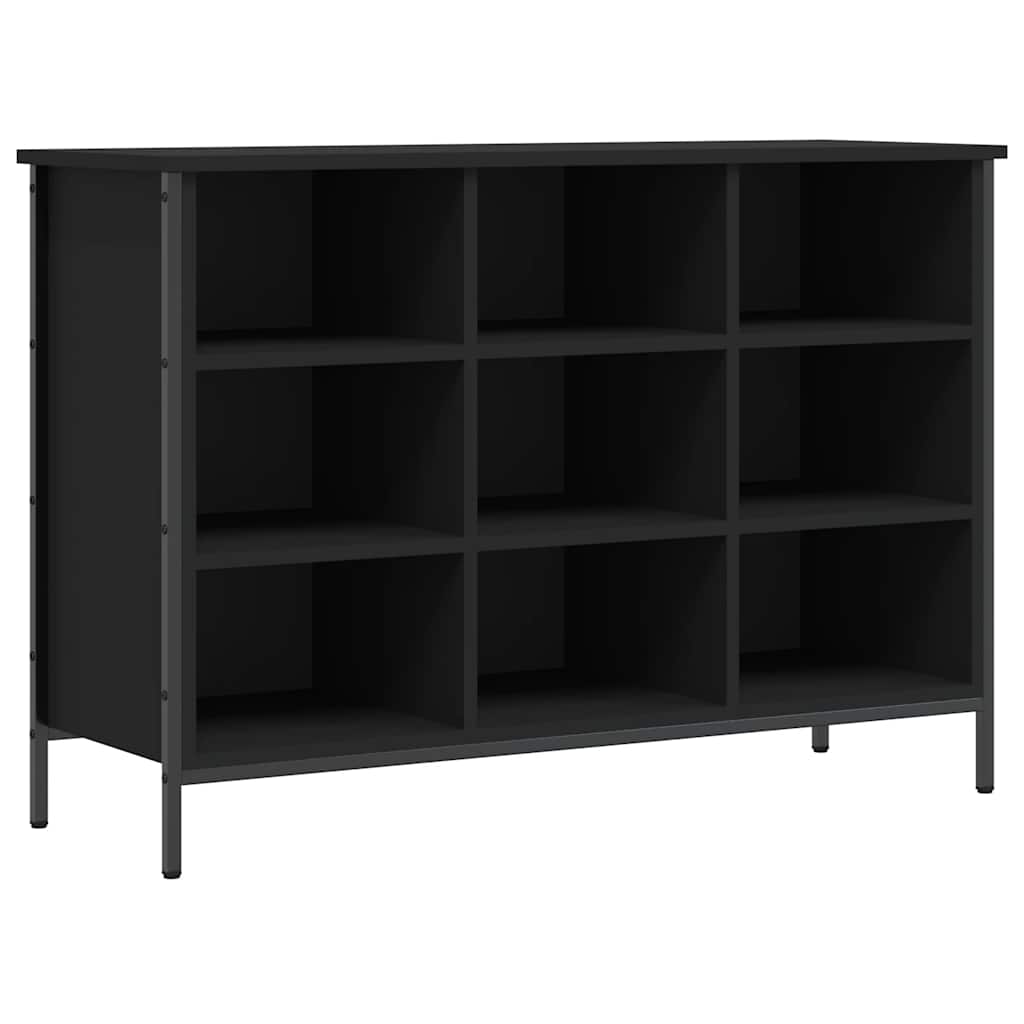 Gabinete de zapatos Vidaxl 100x35x70 cm de madera propiedad de negro