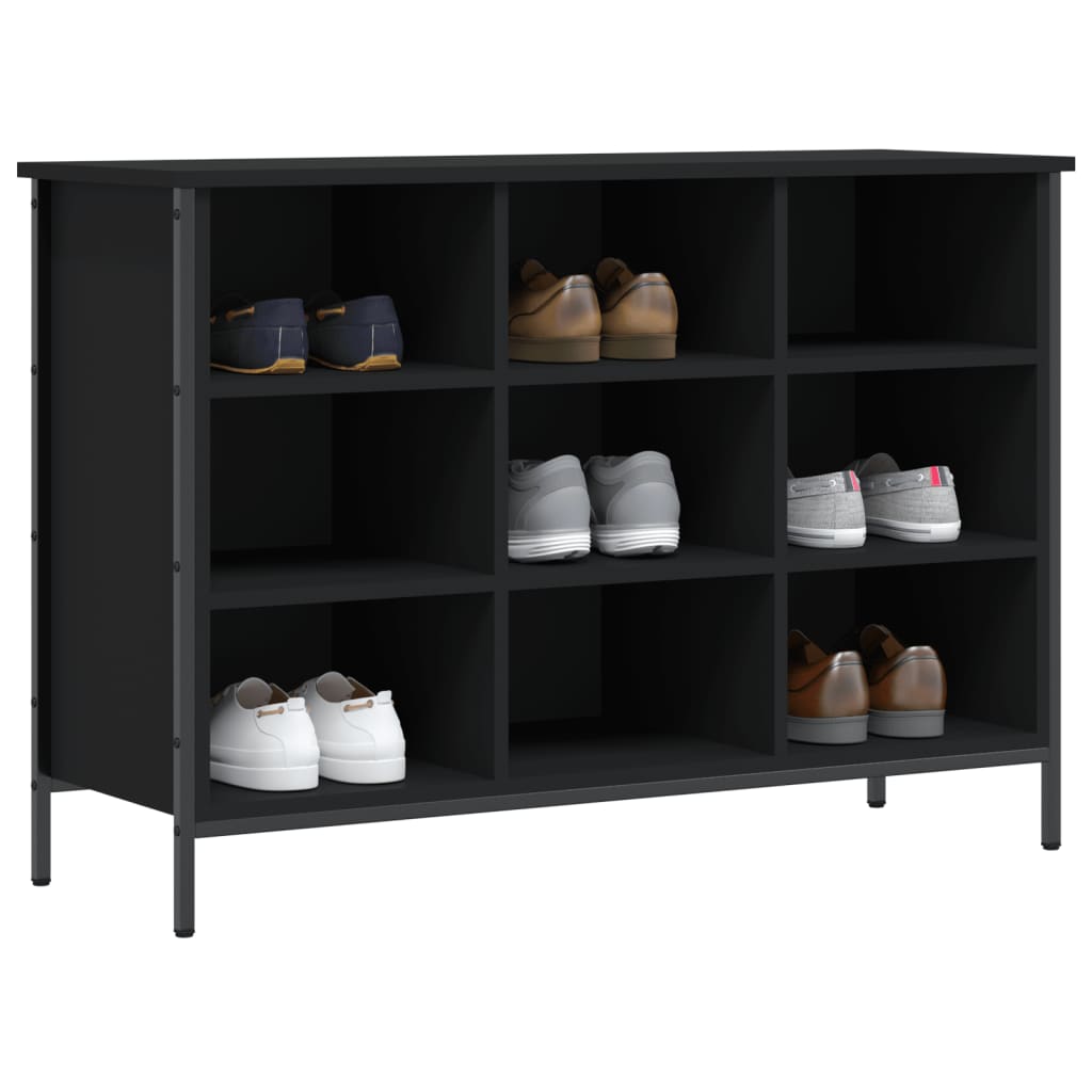 Vidaxl Cabinet da scarpe 100x35x70 cm Proprieted Black