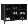 Gabinete de zapatos Vidaxl 100x35x70 cm de madera propiedad de negro