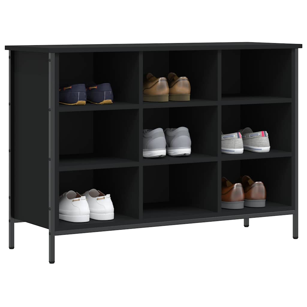 Vidaxl Cabinet da scarpe 100x35x70 cm Proprieted Black